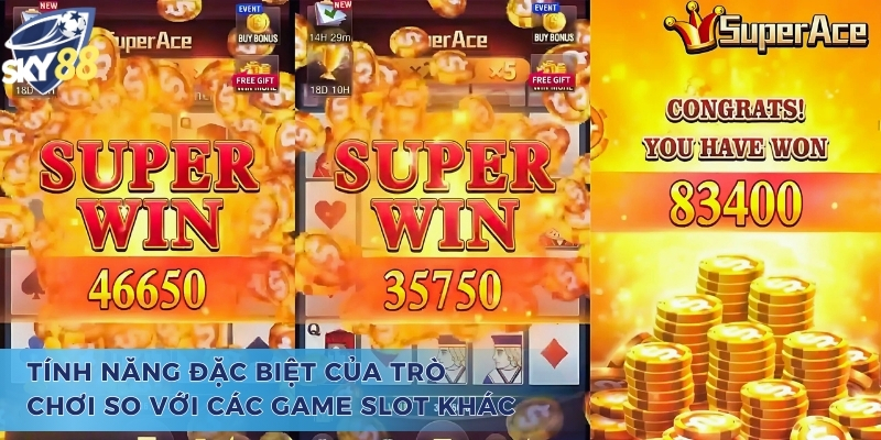 Super Ace - Khuấy Đảo Thế Giới Slot Game Sky88 Siêu Đẳng Tính năng đặc trưng xây dựng tên tuổi của Super Ace