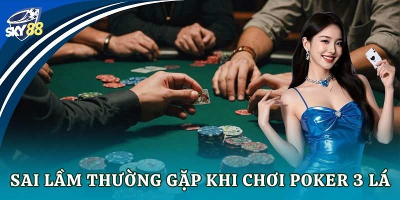 Poker 3 lá: Luật chơi, chiến thuật và mẹo thắng lớn Sai lầm thường gặp khi chơi poker 3 lá